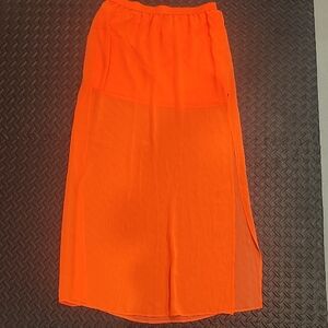 Vibrant Pink Coral Women's Skirt And Top To Put Over Bathingsuit